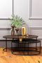 Light & Living Paxson Salontafel - Antiek Brons/Donker Brons - Ø103+80 cm