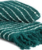 Light&living Plaid 170x130 cm ALCOBA donker groen+wit