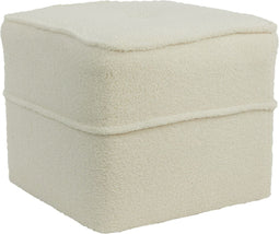 Light & Living Poef Kiki - Wit - 40x40x35cm - Modern