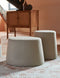 Light & Living Poef Lauryn - Bouclé Ø59cm - Grijs/Bruin