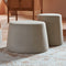 Light & Living Poef Lauryn - Bouclé Ø59cm - Grijs/Bruin