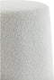Light & Living Poef Lauryn - Wit Bouclé - Ø39cm - Modern