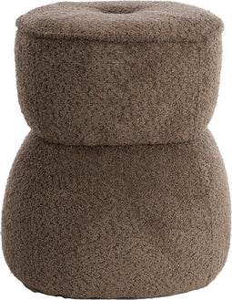 Light & Living Poef Leyla - Bruin - Ø40cm - Modern