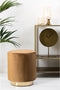 Light & Living Poef Nadien - Velvet Karamel - Ø40cm