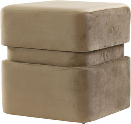 Light & Living Poef Piazza - Bruin - 40x40x42.5cm - Modern