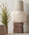 Light & Living Poef Piazza - Bruin - 40x40x42.5cm - Modern