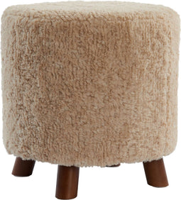 Light & Living Poef Polly - Bruin - Ø40cm - Modern