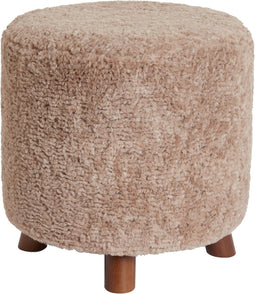 Light & Living Poef Polly - Bruin - Ø40cm - Modern