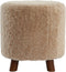 Light & Living Poef Polly - Bruin - Ø40cm - Modern