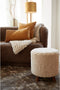 Light & Living Poef Polly - Bruin - Ø40cm - Modern