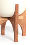 Light&living Pot deco op voet Ø59x82 cm KARUNA hout+mat crème