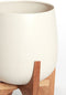 Light&living Pot deco op voet Ø59x82 cm KARUNA hout+mat crème