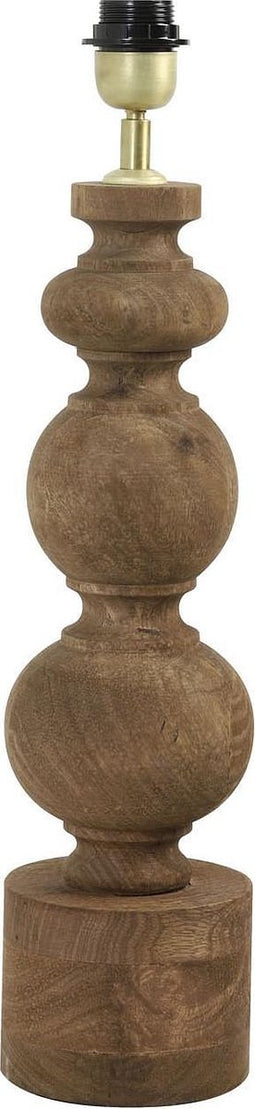 Light & Living Radwan Lampvoet - Hout/Donkerbruin - 14x14x50cm
