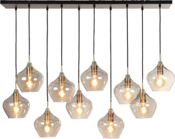 Light & Living Rakel Hanglamp - Antiek Brons/Smoke - 10L - 124x35x60cm