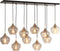 Light & Living Rakel Hanglamp - Antiek Brons/Smoke - 10L - 124x35x60cm