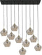 Light & Living Rakel Hanglamp - Antiek Brons/Smoke - 10L - 124x35x60cm