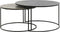 Light & Living Rengo Relief Ronde Salontafel - Antiek zwart/Antiek Brons - Set/2 - Ø61x37 + Ø76x41cm