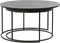 Light & Living Rengo Relief Ronde Salontafel - Antiek zwart/Antiek Brons - Set/2 - Ø61x37 + Ø76x41cm