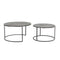 Light & Living Rengo - Ronde Salontafel - Relief Antiek Lood - Ø61x37cm + Ø76x41cm