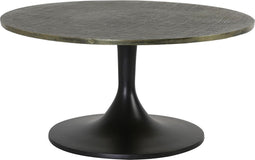 Light & Living Rickerd Ronde Salontafel - Antiek Brons/Zwart - Ø76x36cm