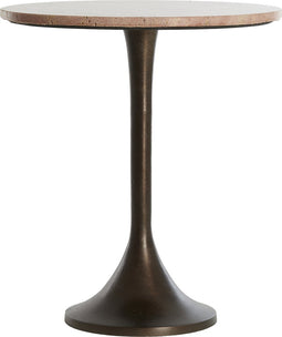 Light & Living Ronde Bijzettafel Dolin - Travertin - 48cm