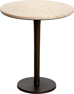 Light & Living Ronde Bijzettafel Pazo - Marmer - 48cm - Zand