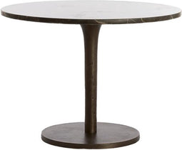 Light & Living Ronde Bijzettafel Pazo - Marmer - 61cm - Donkerbruin