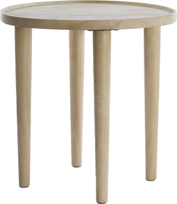 Light & Living Ronde Bijzettafel Qiano - Mangohout - 49cm - Naturel