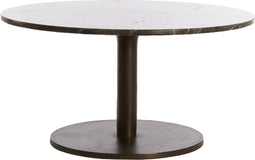 Light & Living Ronde Salontafel Pazo - Marmer - 76cm - Donkerbruin