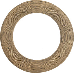Light & Living Ronde Spiegel Piedre - Rotan - 70cm - Bruin
