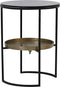 Light & Living Rowdy Bijzettafel - Zwart/Antiek Brons - Ø43x57cm