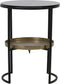 Light & Living Rowdy Bijzettafel - Zwart/Antiek Brons - Ø43x57cm