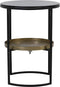 Light & Living Rowdy Bijzettafel - Zwart/Antiek Brons - Ø43x57cm