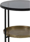 Light & Living Rowdy Bijzettafel - Zwart/Antiek Brons - Ø43x57cm