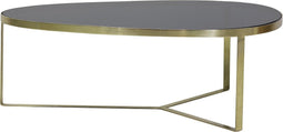 Light & Living Salontafel 118x89x40 cm TURBI glas zwart-mat brons