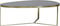 Light & Living Salontafel 118x89x40 cm TURBI glas zwart-mat brons