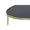Light & Living Salontafel 118x89x40 cm TURBI glas zwart-mat brons