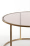 Light & Living Salontafel Duarte - Bruin Glas/Goud - Ø65+Ø75cm - Modern