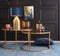 Light & Living Salontafel Duarte - Glas/Antiek Goud - Ø75+Ø65cm - Klassiek,Luxe