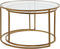 Light & Living Salontafel Duarte - Glas/Antiek Goud - Ø75+Ø65cm - Klassiek,Luxe