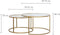 Light & Living Salontafel Duarte - Glas/Antiek Goud - Ø75+Ø65cm - Klassiek,Luxe