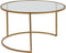 Light & Living Salontafel Duarte - Glas/Antiek Goud - Ø75+Ø65cm - Klassiek,Luxe