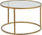 Light & Living Salontafel Duarte - Glas/Antiek Goud - Ø75+Ø65cm - Klassiek,Luxe