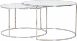 Light & Living Salontafel Duarte - Nikkel - Ø65+Ø75cm - Klassiek