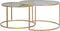 Light & Living Salontafel Duarte - Smoke Zwart/Goud - Ø65+Ø75cm - Klassiek,Luxe