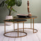 Light & Living Salontafel Duarte - Smoke Zwart/Goud - Ø65+Ø75cm - Klassiek,Luxe