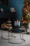 Light & Living Salontafel Duarte - Smoke Zwart/Goud - Ø65+Ø75cm - Klassiek,Luxe