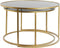 Light & Living Salontafel Duarte - Smoke Zwart/Goud - Ø65+Ø75cm - Klassiek,Luxe