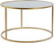 Light & Living Salontafel Duarte - Smoke Zwart/Goud - Ø65+Ø75cm - Klassiek,Luxe