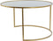 Light & Living Salontafel Duarte - Smoke Zwart/Goud - Ø65+Ø75cm - Klassiek,Luxe